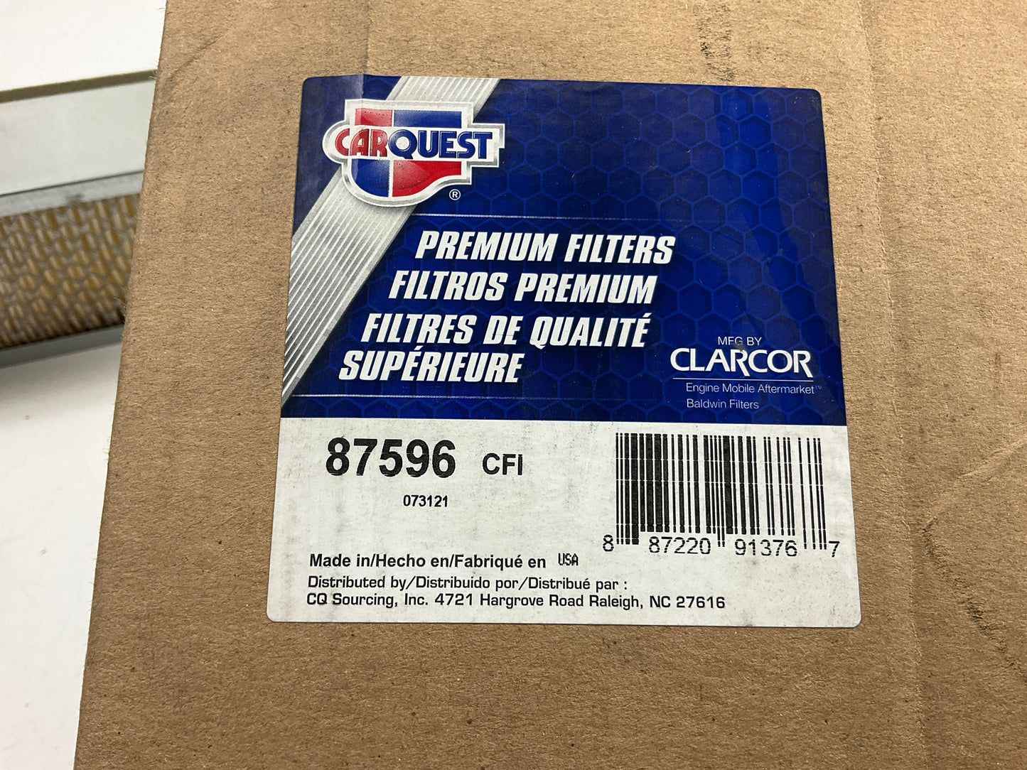 Carquest 87596 Cabin Air Filter Replaces New Holland V30986 Versatile 30986