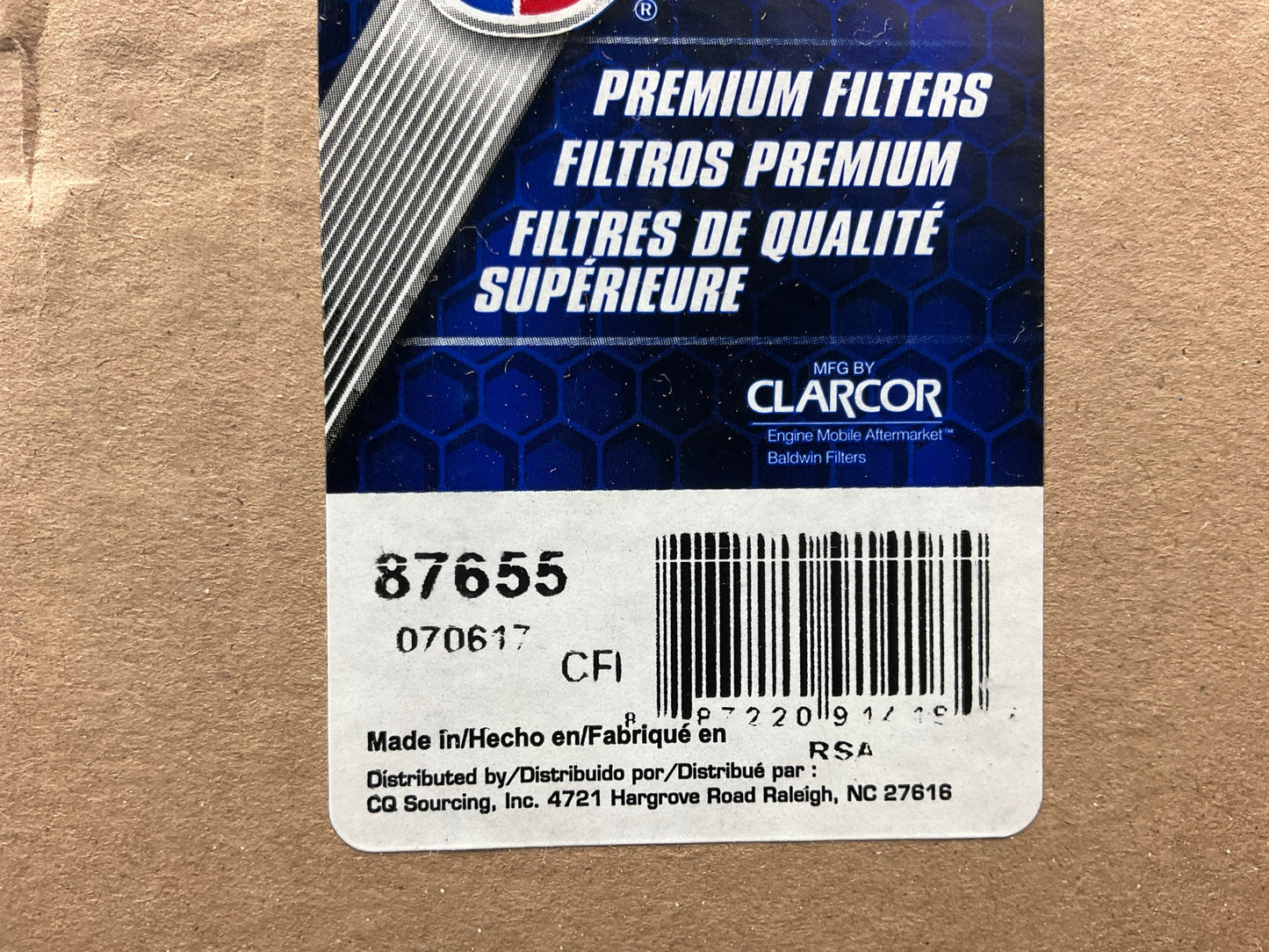 Carquest 87655 Air Filter - Replaces 263434, AR54337, 42655, CA1533SY, 3I0309
