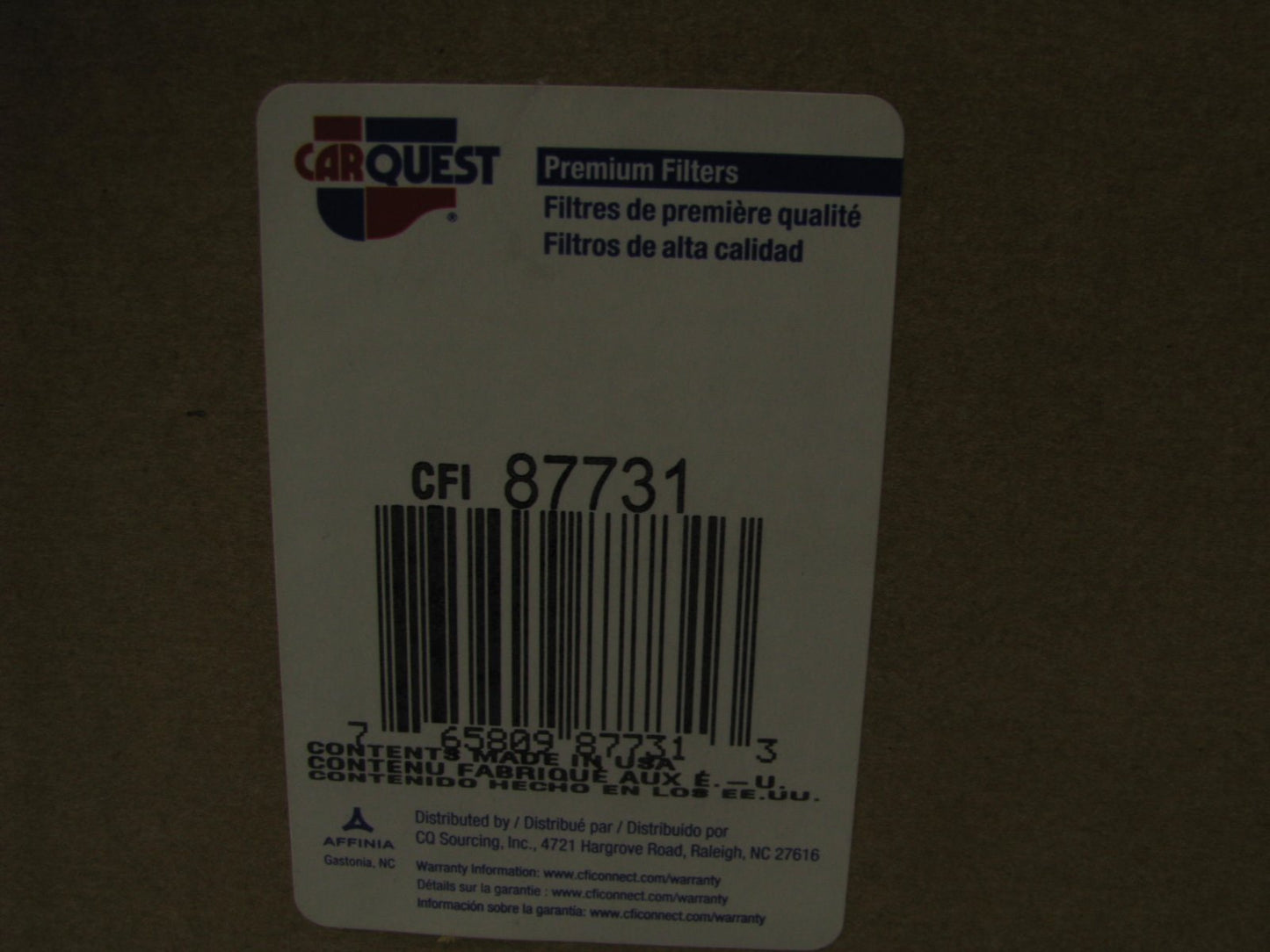 Carquest 87731 Engine Air Filter