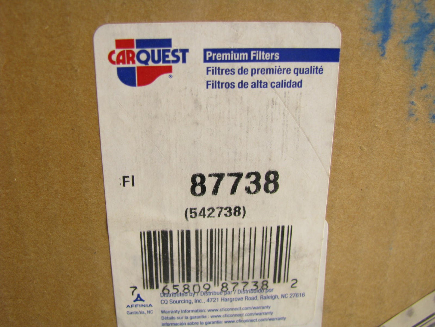 Carquest 87738 Air Filter Replaces: 42738 RS4622 For John Deere Tractor 02-06