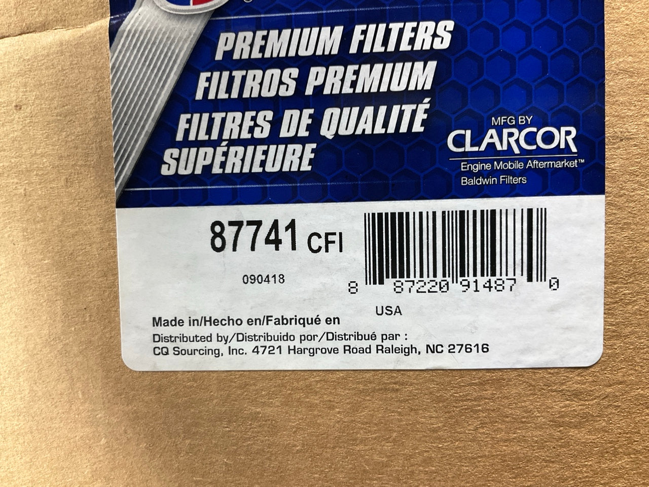 Carquest 87741 Air Filter Replaces PA1663, 42741, CA249, P539484, 9303543