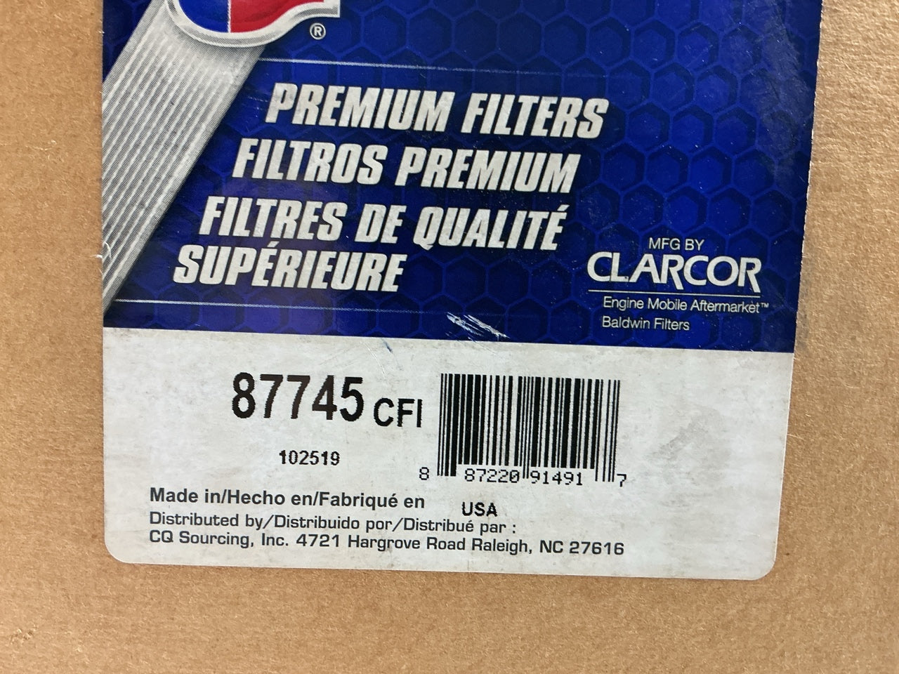 Carquest 87745 Air Filter Replaces 42745 AF2079 LAF745 AF250 AF800 P158665 A378C