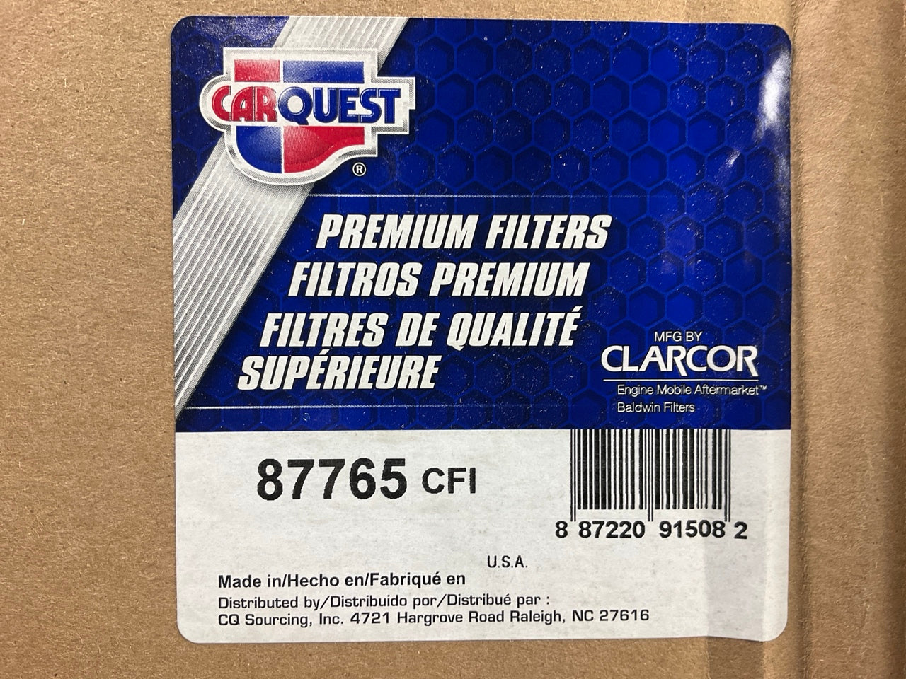Carquest 87765 Outer Air Filter For Massey Ferguson Tractor 1038946M91