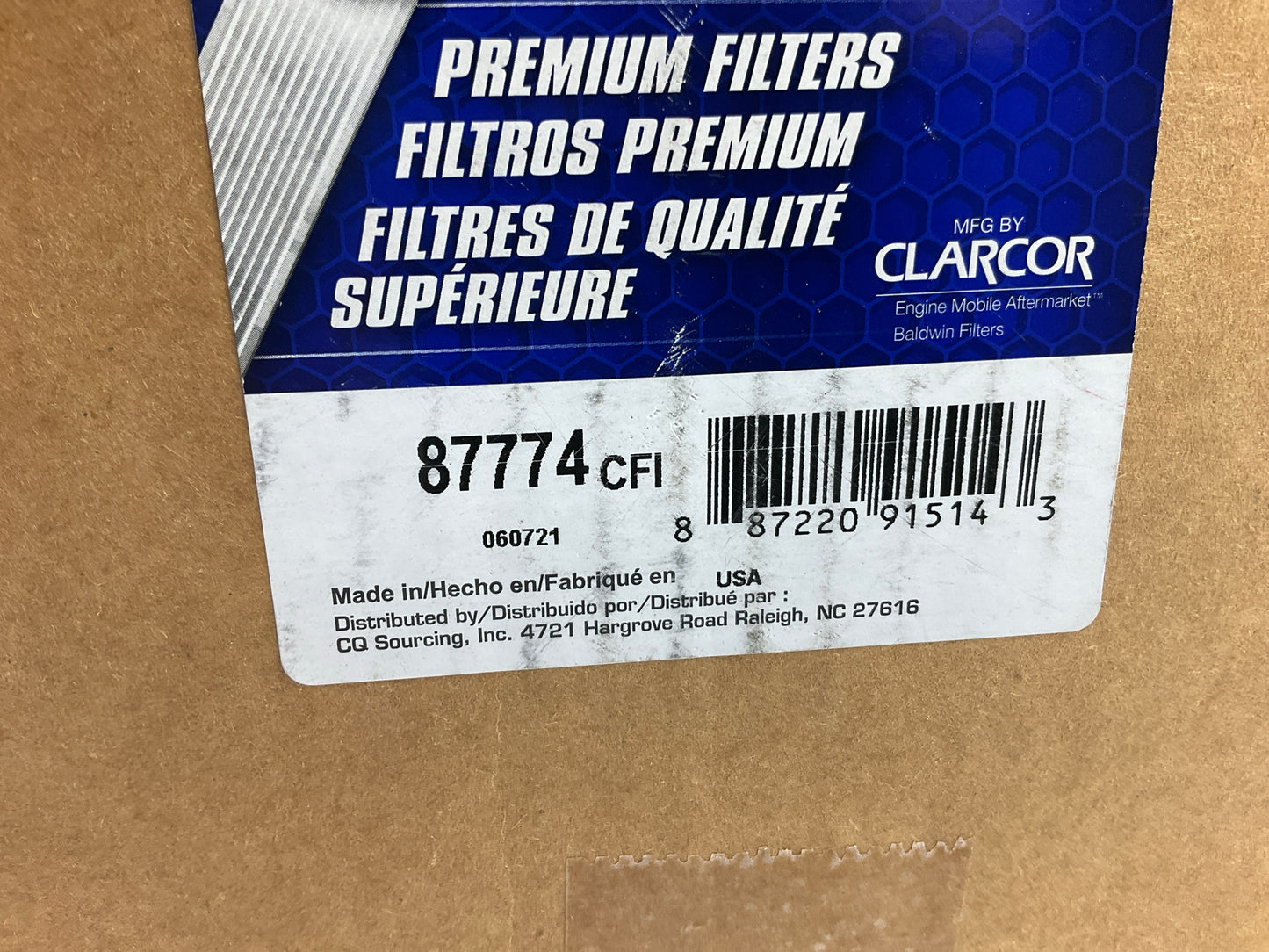 Carquest 87774 Air Filter - Replaces FA1008, PA1986K, 3I0208, 7W7427, 42774