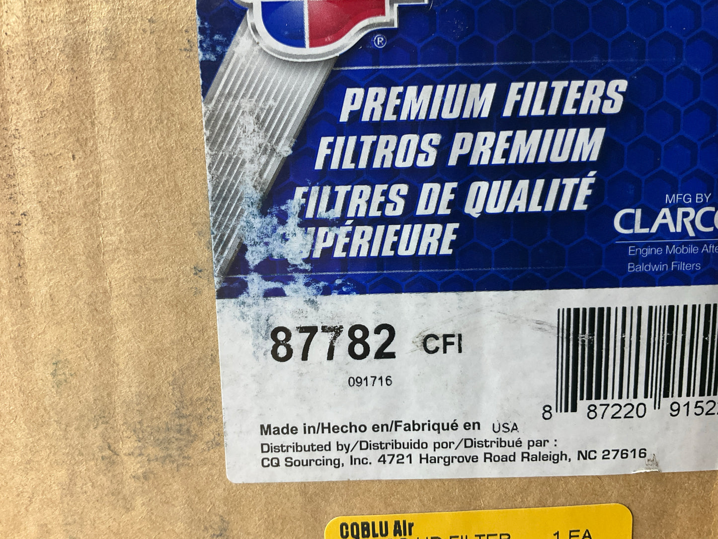 Carquest 87782 Air Filter - Replaces AF849, PA2350, 6488476, 42782, P142810