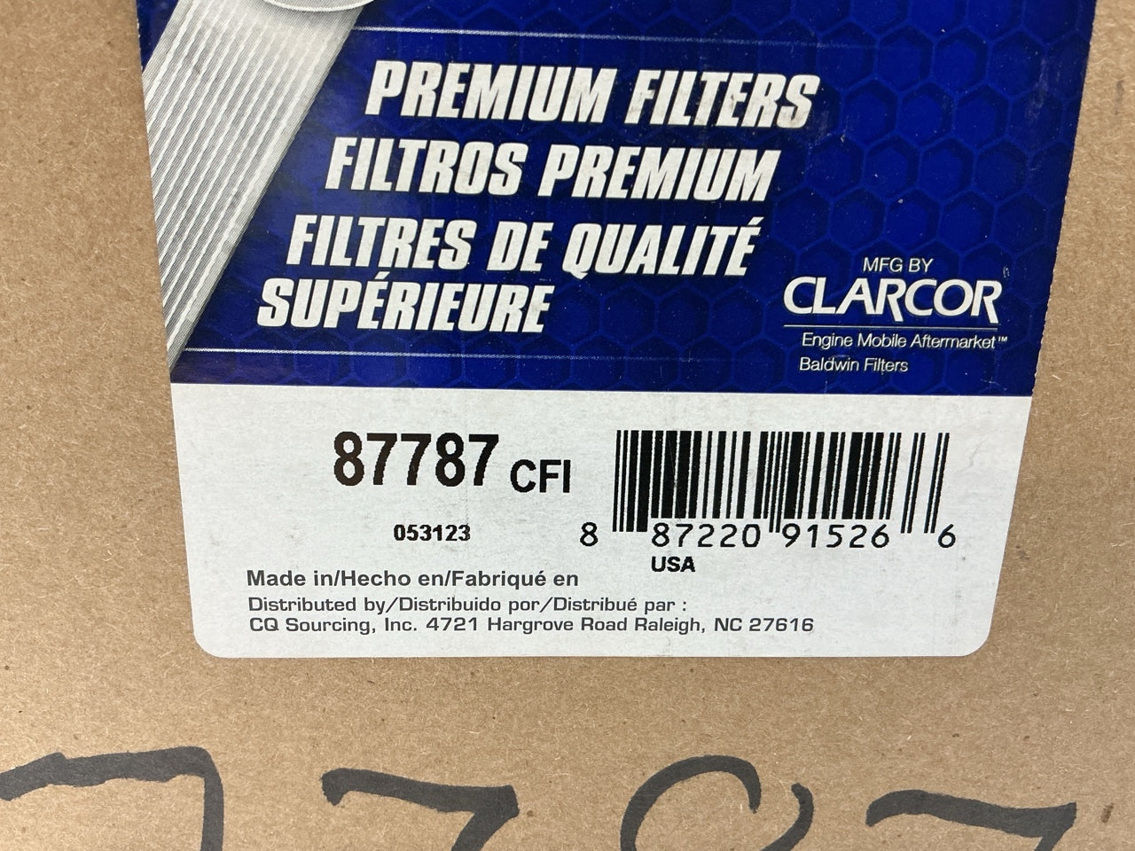 Carquest 87787 Air Filter Replaces BALDWIN PA639, Wix 42787, P119596