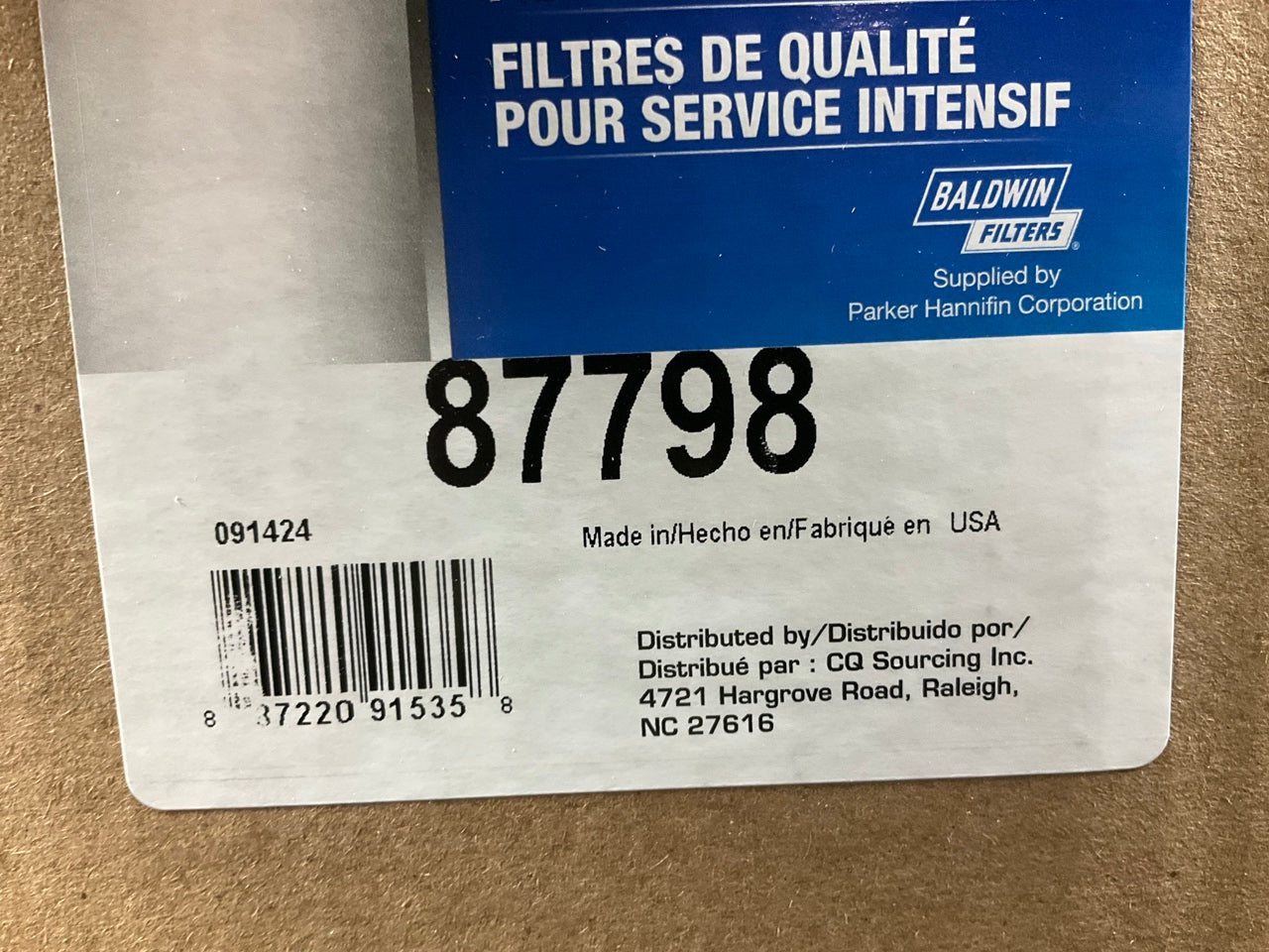 Carquest 87798 Heavy Duty Air Filter Replaces 42798, LAF6243, A150141, AF25955