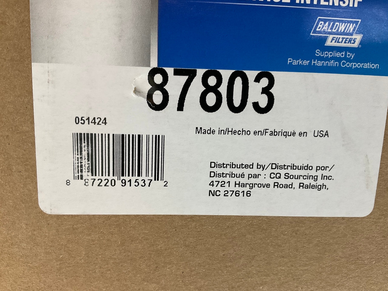 Carquest 87803 Air Filter Replaces: 42803 2803 LAF8669 AF25756 RS3744 142-1339