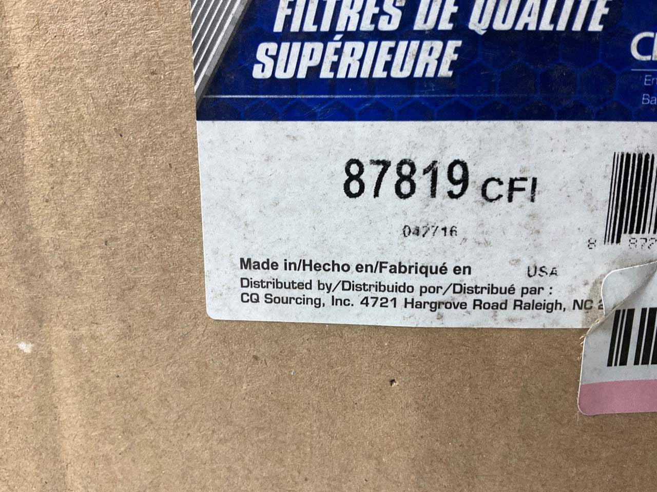 Carquest 87819 Air Filter Replaces 42819 AF3311 LAF310 AF606 CA2567 AF1613M