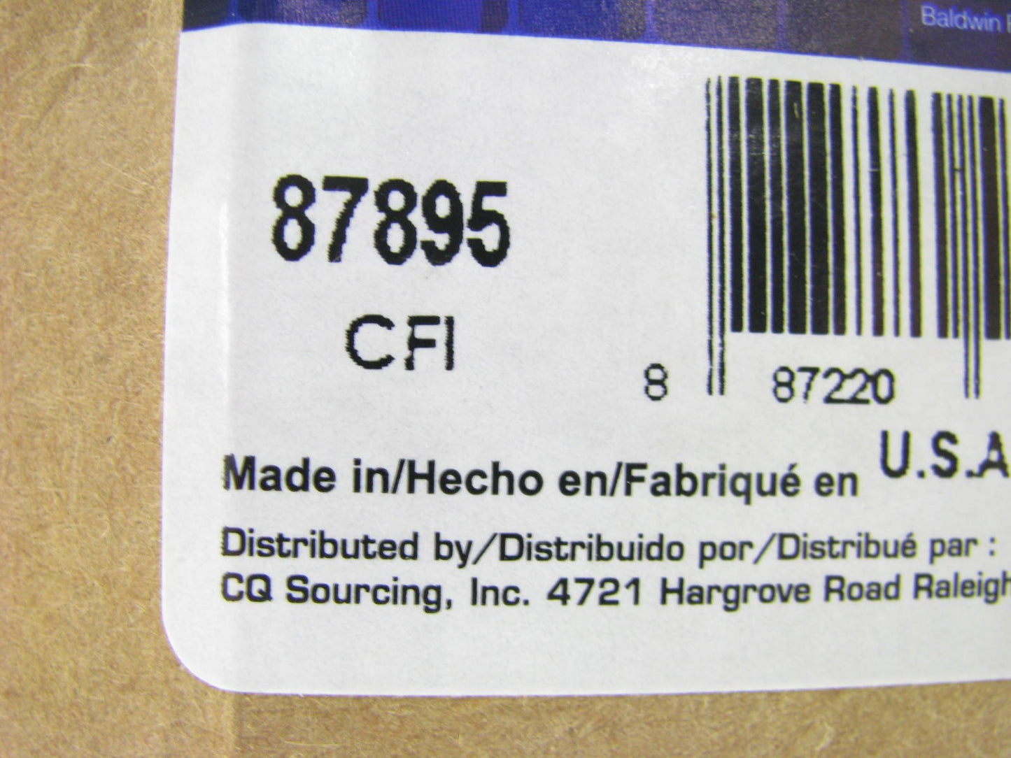 Carquest 87895 Air Filter Replaces 42895 2895 LAF8272 AF2191 A2673C J10-14450-10