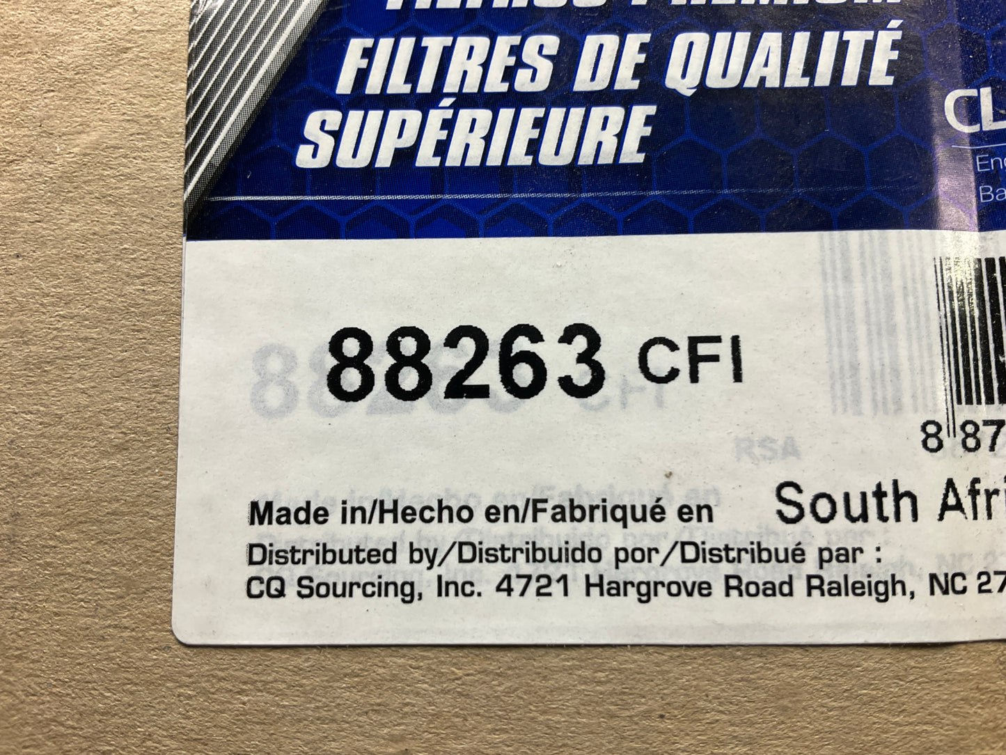 Carquest 88263 Inner Air Filter - Replaces 46263, AF584, 523416M91, 523417M91