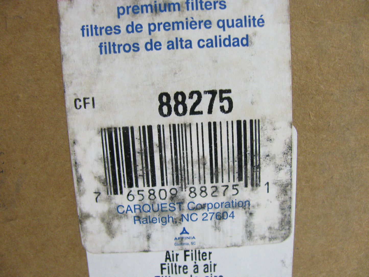 Carquest 88275 Inner Air Filter For Fiat Allis Equipment