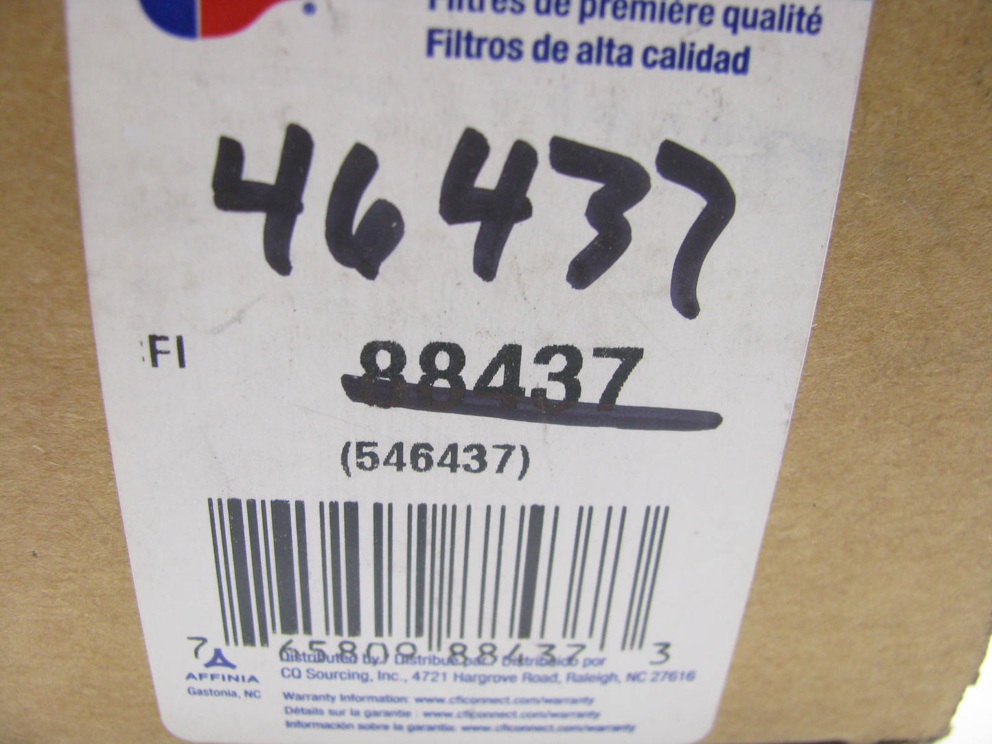 Carquest 88437 Air Filter Replaces CAK7589 46436 A35340 LAF5852 AF2261 P607345