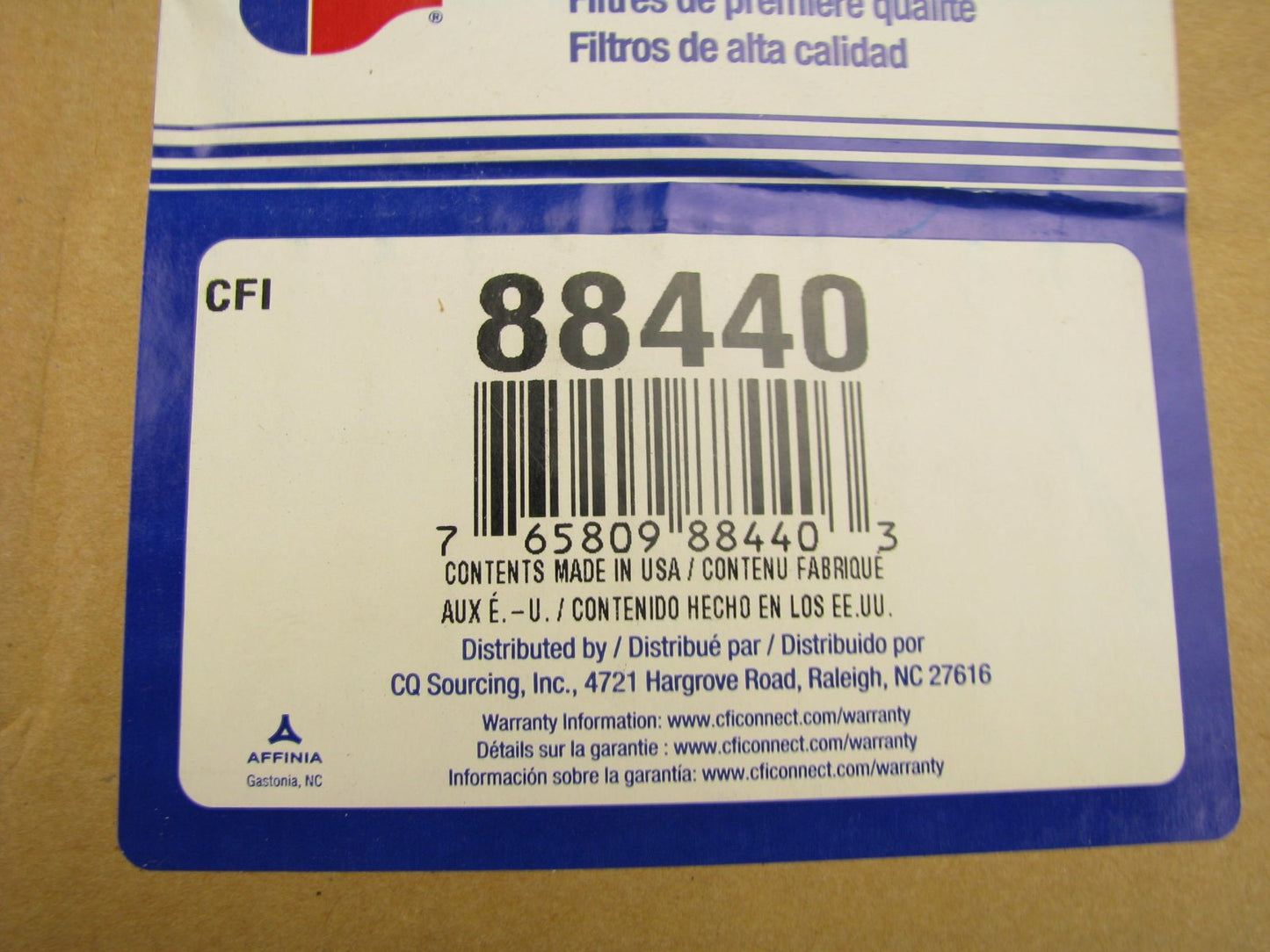 Carquest 88440 Air Filter Replaces: 46440 A45090 AF2292 AF25258 P533356 P536733