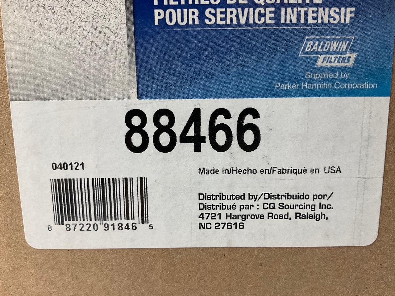 Carquest 88466 Outer Air Filter Replaces 46466 LAF8619 CAK6916 AF4164K P772564