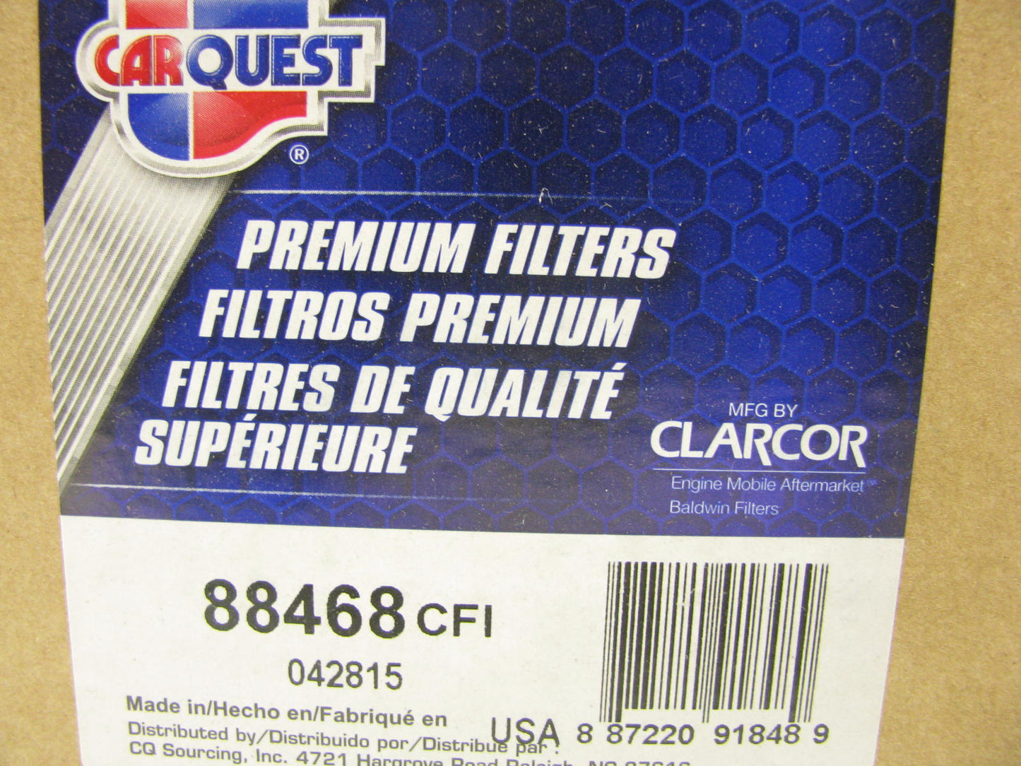 Carquest 88468 Cabin Air Filter P532931 AF26473 LAF22106 For JOHN DEERE Combine