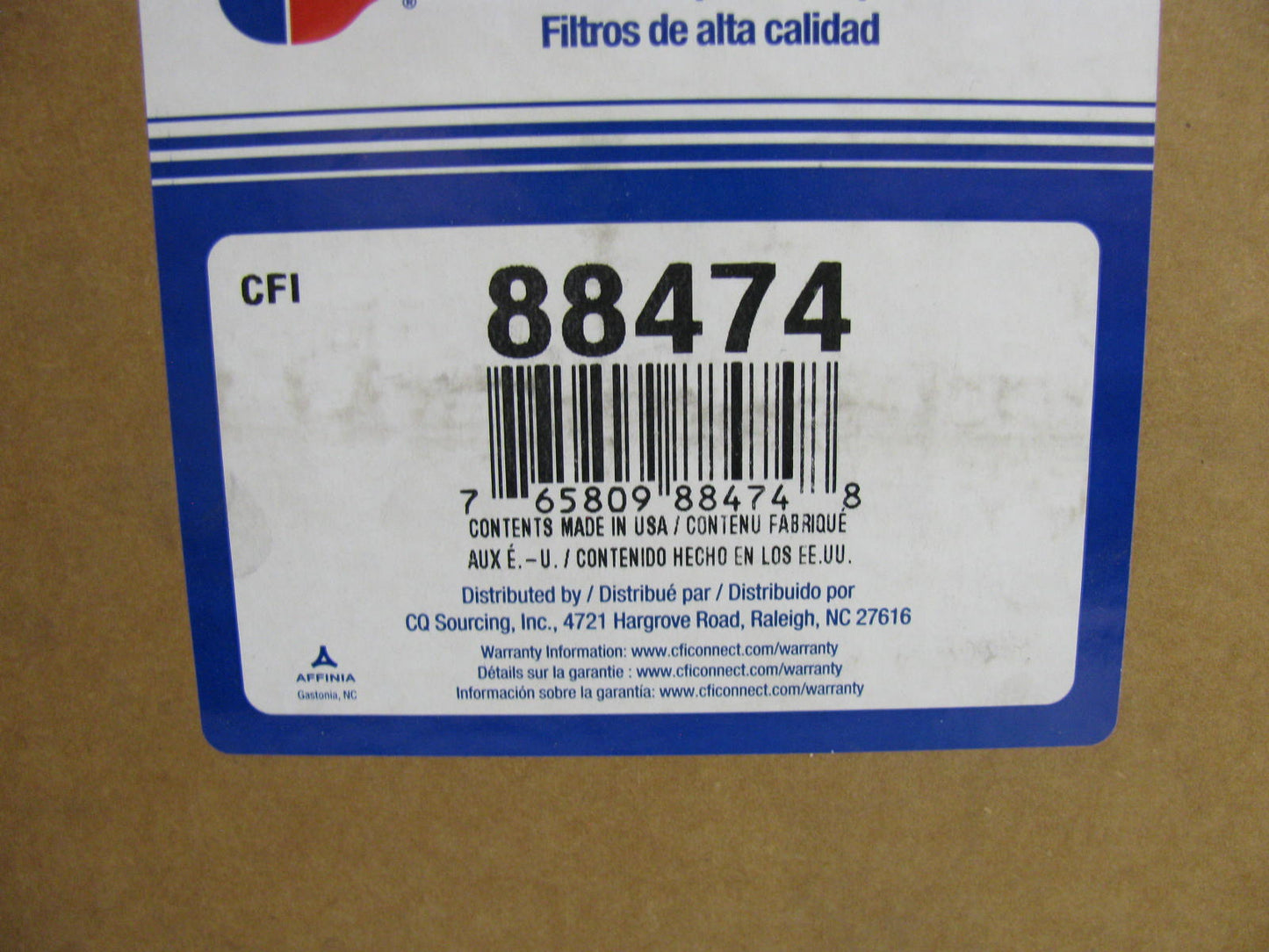 Carquest 88474 Air Filter Replaces CA7487 46474 A54999 LAF4499 AF2198 AF25111M
