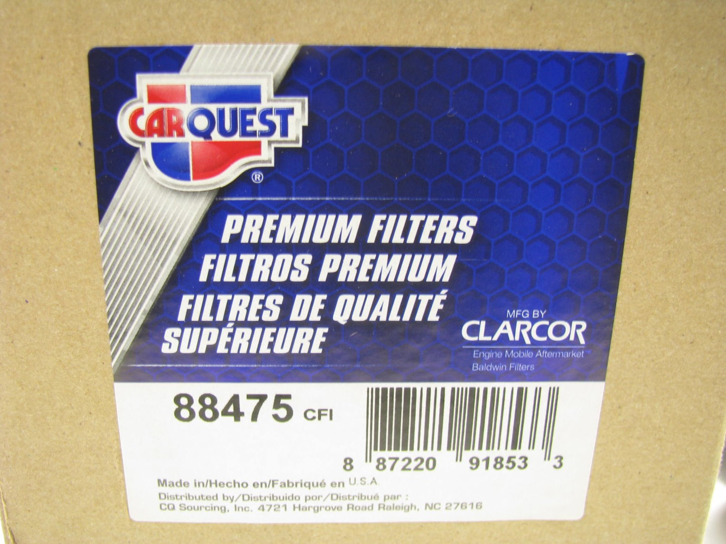Carquest 88475 Air Filter Replaces: 46475 A55000 RS3503 AF2199 AF25112M P532500
