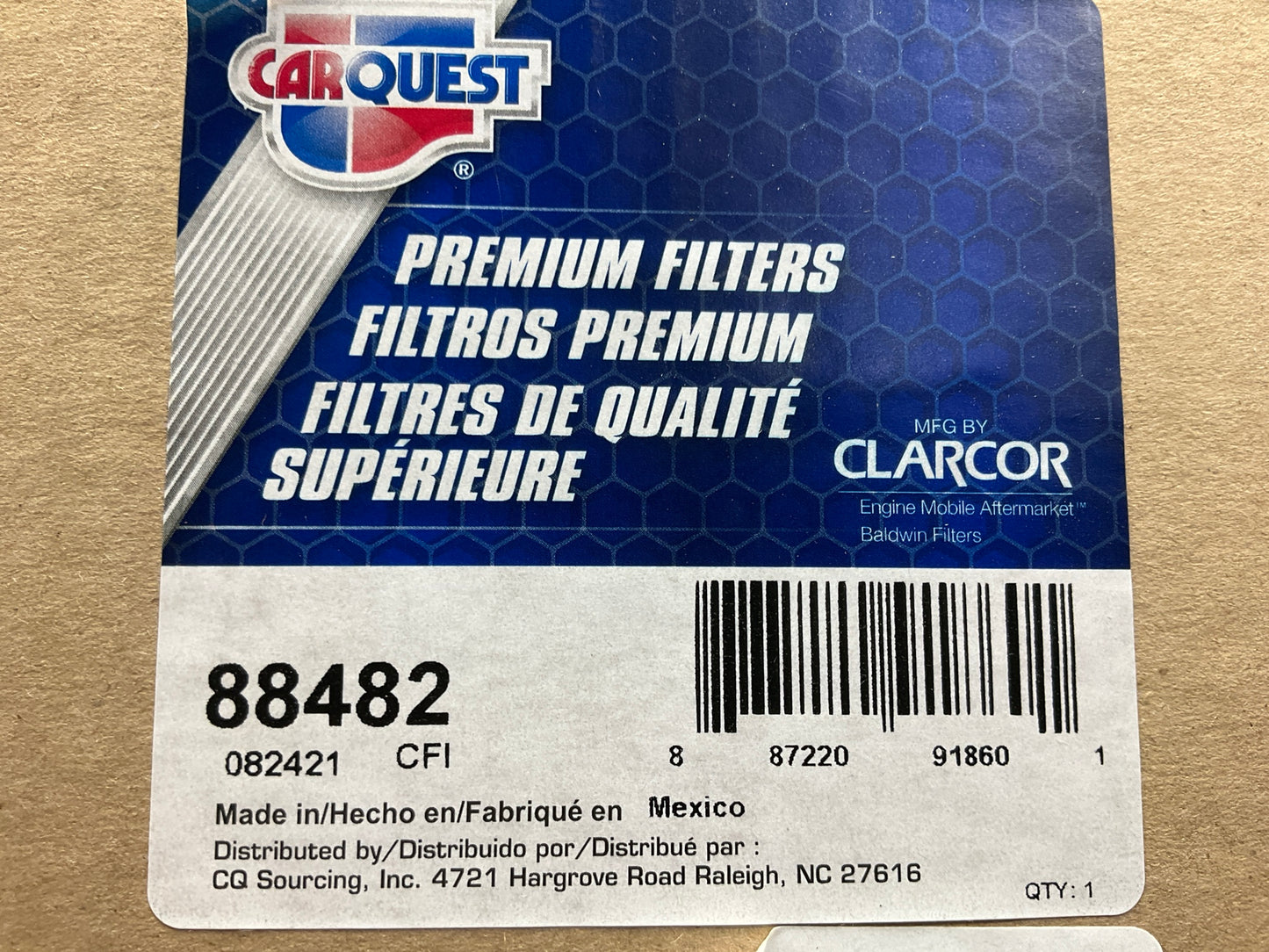 Carquest 88482 Air Filter - Replaces PA3894, P610485, AF25647, PA3894, 46482