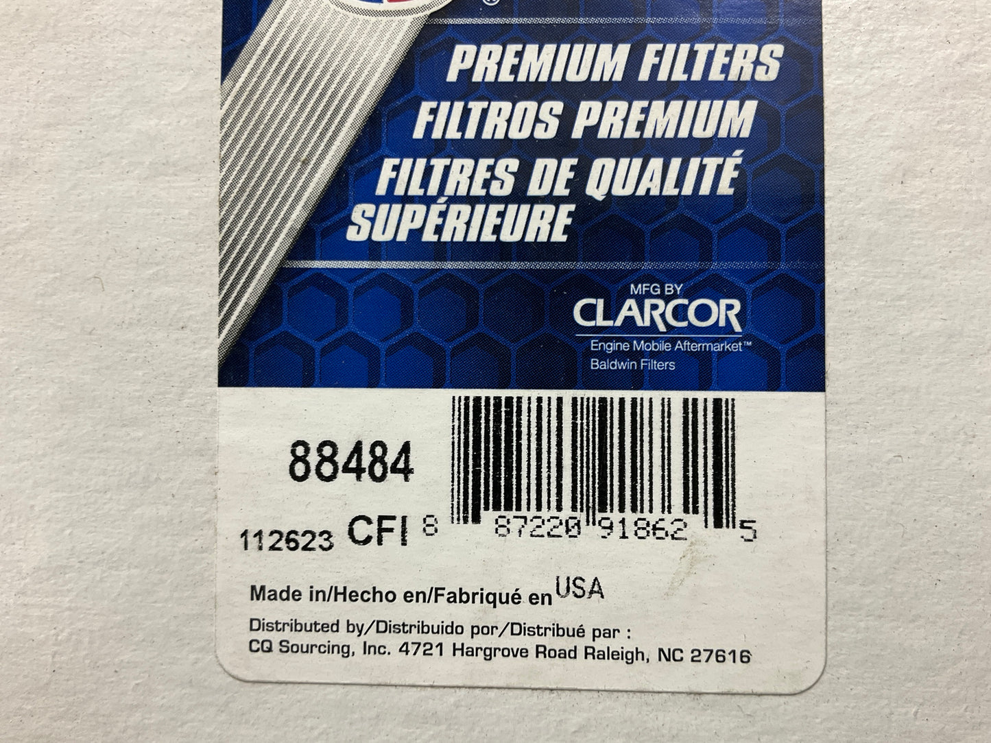 Carquest 88484 Engine Air Filter - Replaces WIX 46484, FA1675; F81A-9601-AA