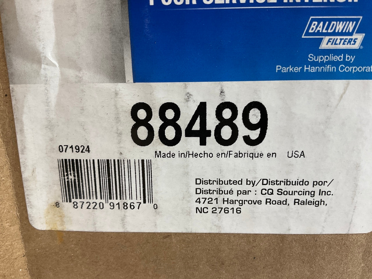 Carquest 88489 Air Filter Replaces: RS3549 134-8726 P532410 AF25308 AF2278 46489
