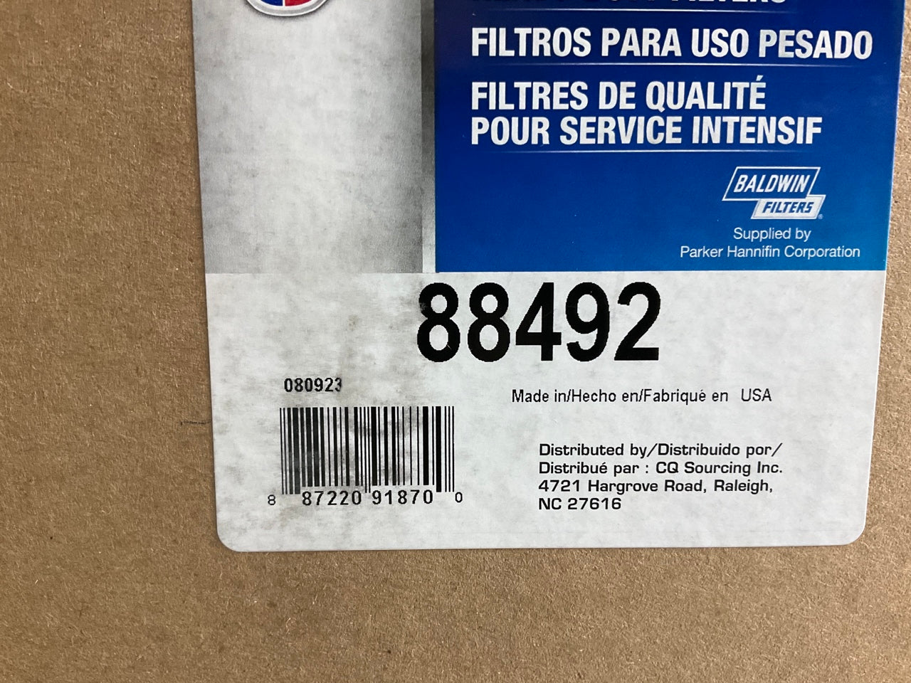 Carquest 88492 Air Filter Replaces CA9741 46492 LAF8765 RS3826 P777871 RS3826