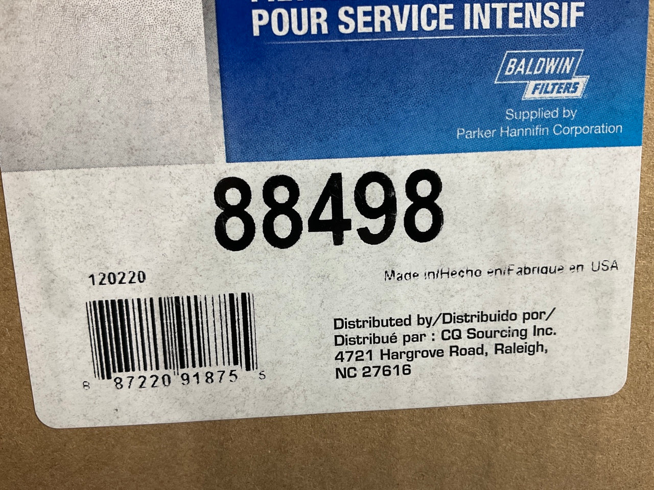 Carquest 88498 Air Filter Replace: Wix 46498 For Massey Ferguson Tractors PA2727