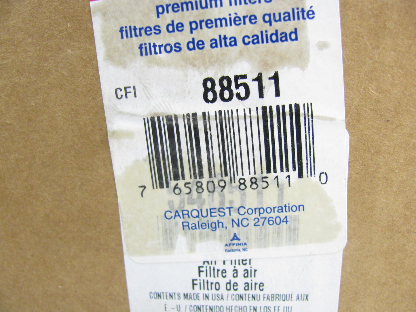 Carquest 88511 Air Filter Replaces CA224SY 46511 A54437 LAF1963 AK9 P158678