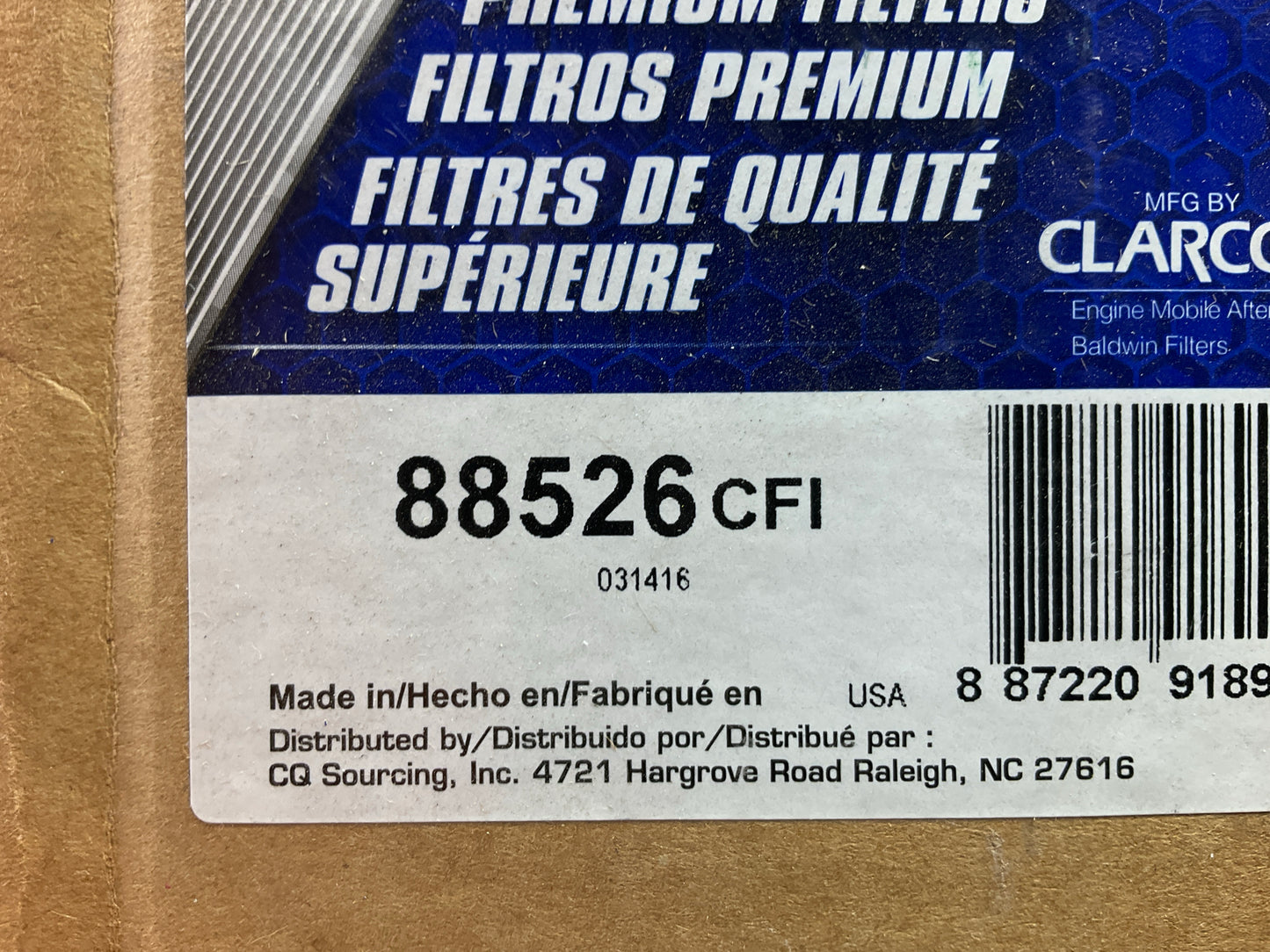 Carquest 88526 Air Filter Replaces: 46526 LAF8515 6526 PA2790-FN P776358 AF4570K