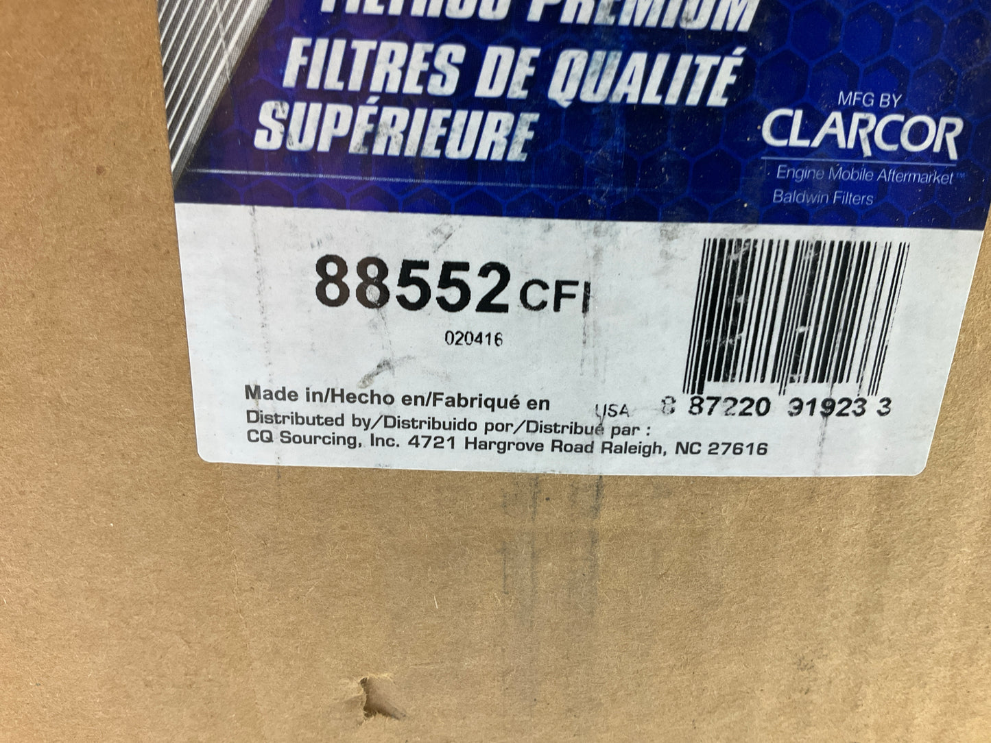 Carquest 88552 Air Filter - Replaces WIX 46552, BALDWIN PA2556, Purolator AF3202