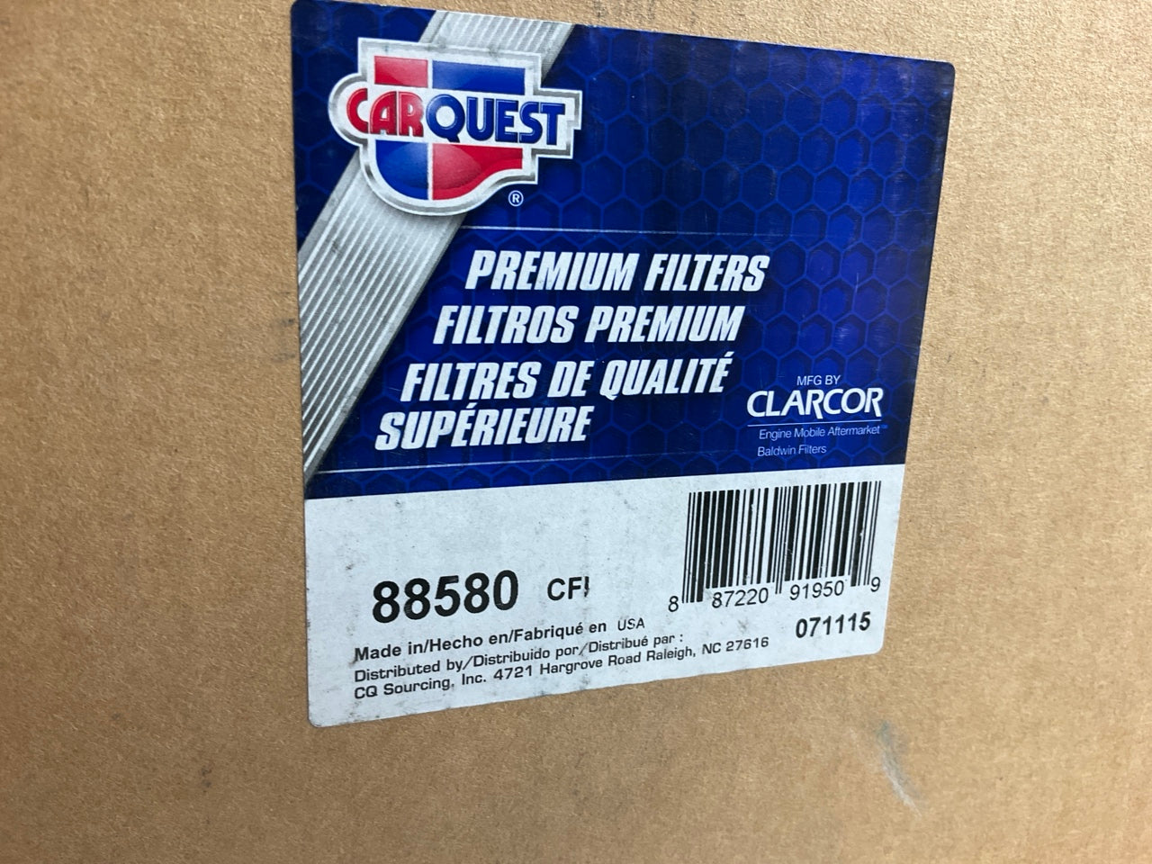 Carquest 88580 Air Filter - Replaces 46580, PA2554, 3I0399, 4N0015, P150135