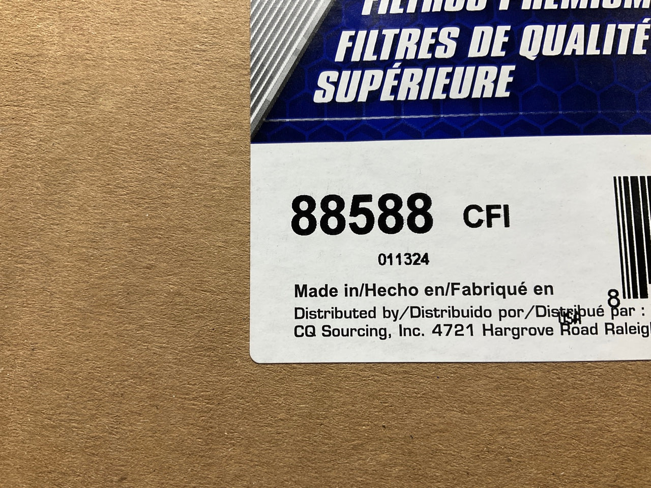 Carquest 88588 Panel Cabin Air Filter For IHC Tractors - Dozers A24502, 46588