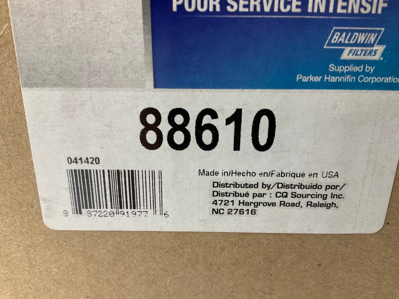 Carquest 88610 Air Filter Replaces 46610 AF3525 AF787 25043783 AF25325 PA2569