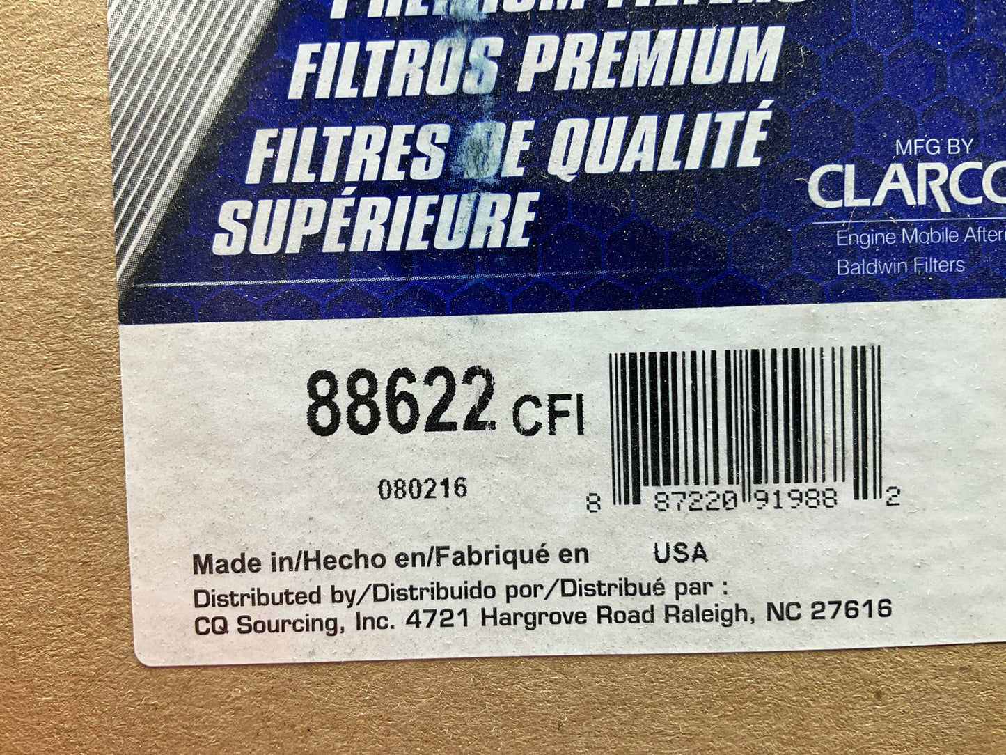 Carquest 88622 Air Filter - Replaces PA2460, AF531, AF3407, 46622, P159036