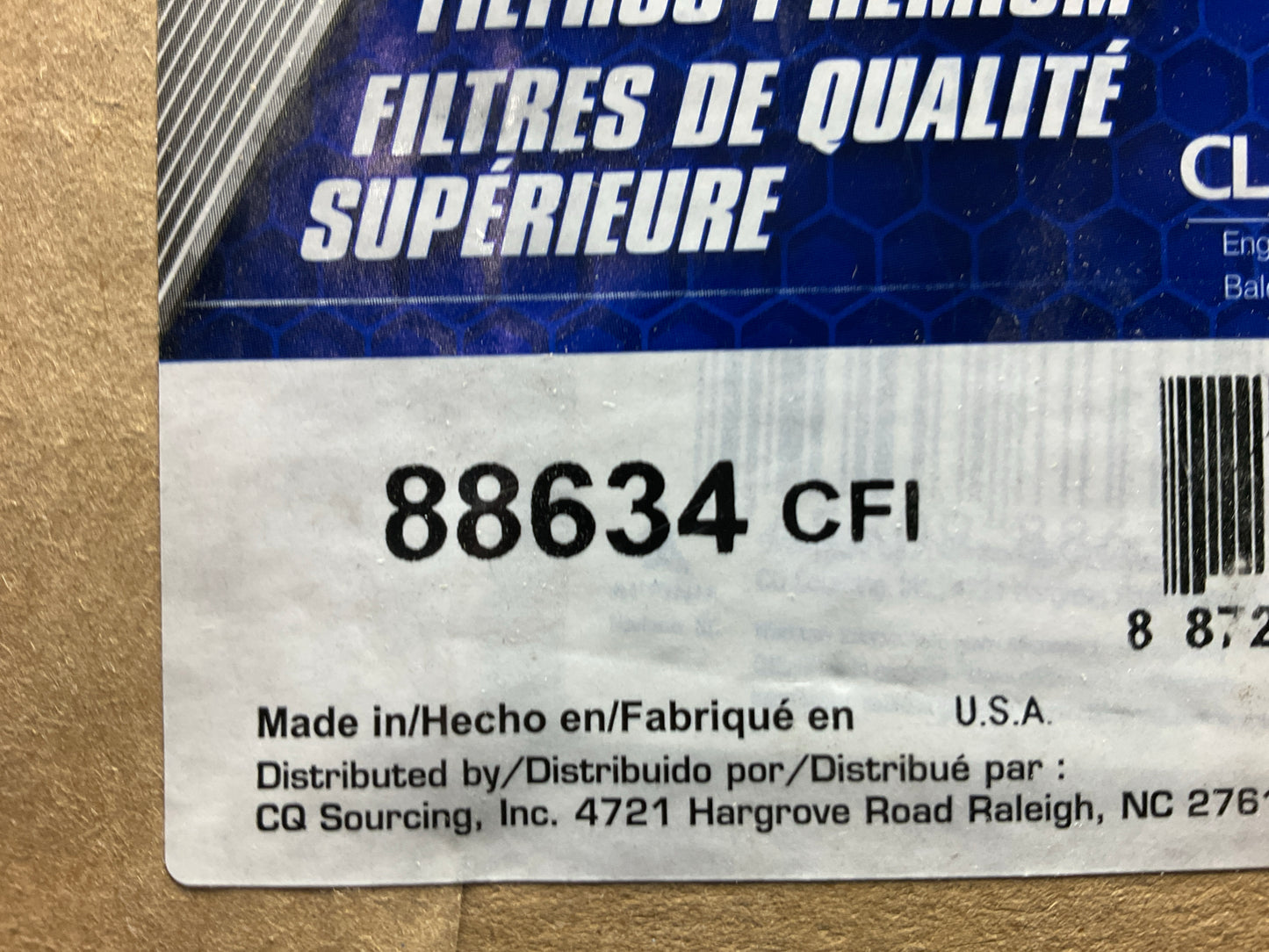 Carquest 88634 Disposable Air Filter Housing Replaces CA6817 46634 AH19003