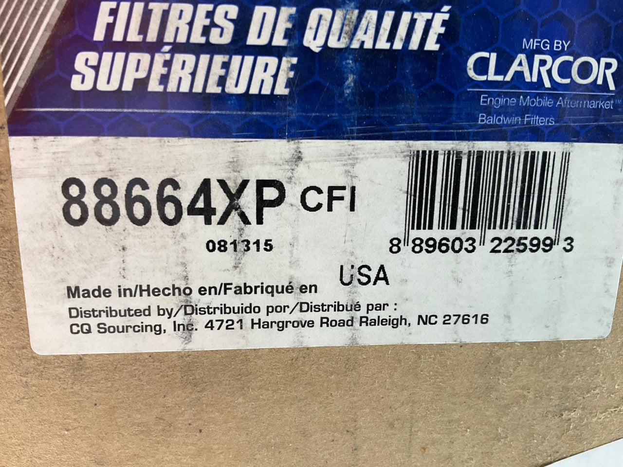 Carquest 88664XP Air Filter - Replacess RE51629, 46664, A65154, P533655, RS3548