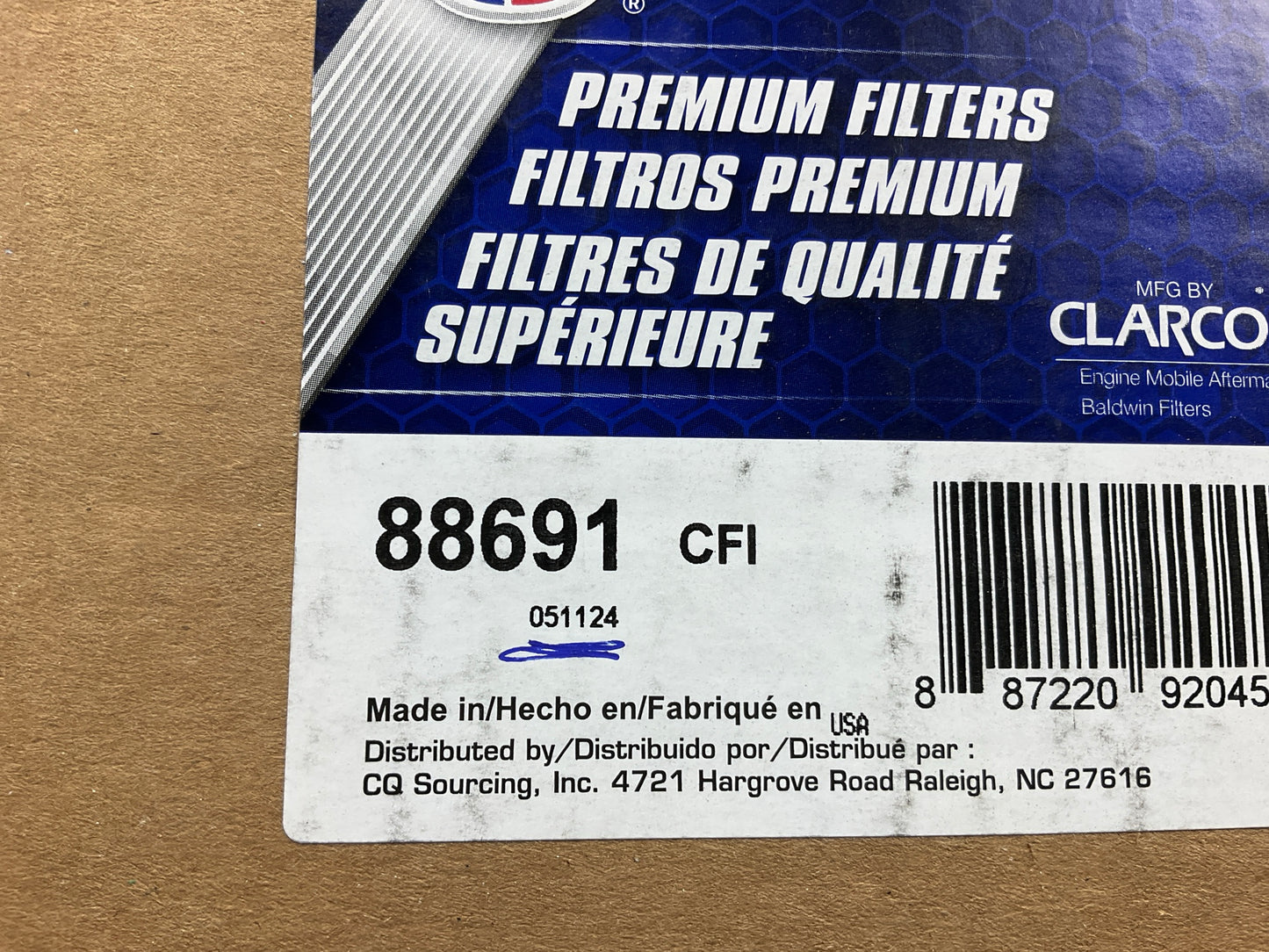 (2) Carquest 88691 Cabin Air Filter For John Deere 7660 7760 9986 9996 7460