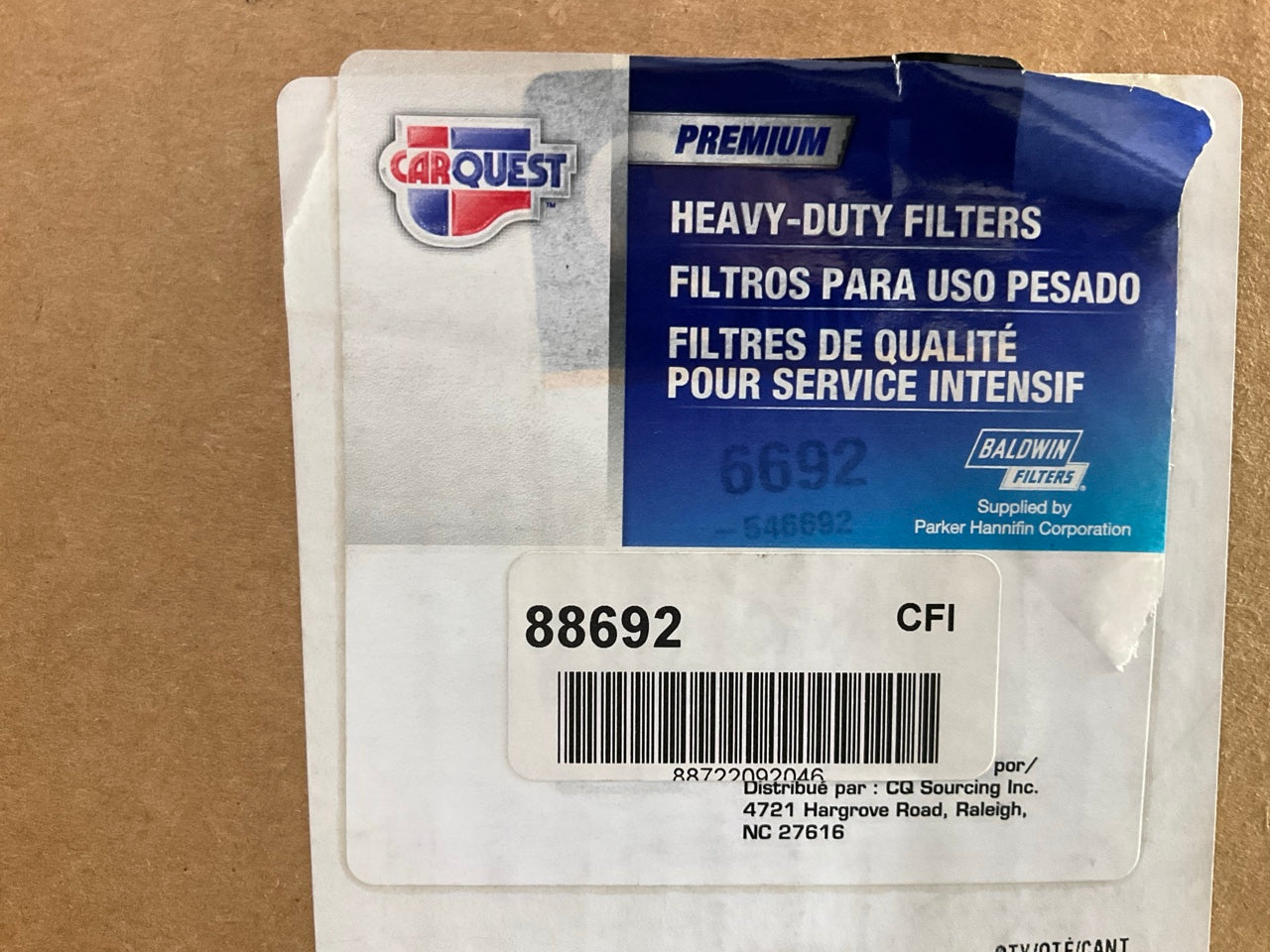 Carquest 88692 Heavy Duty Air Filter Replaces 46692 LAF1807 AF2013 AF4784