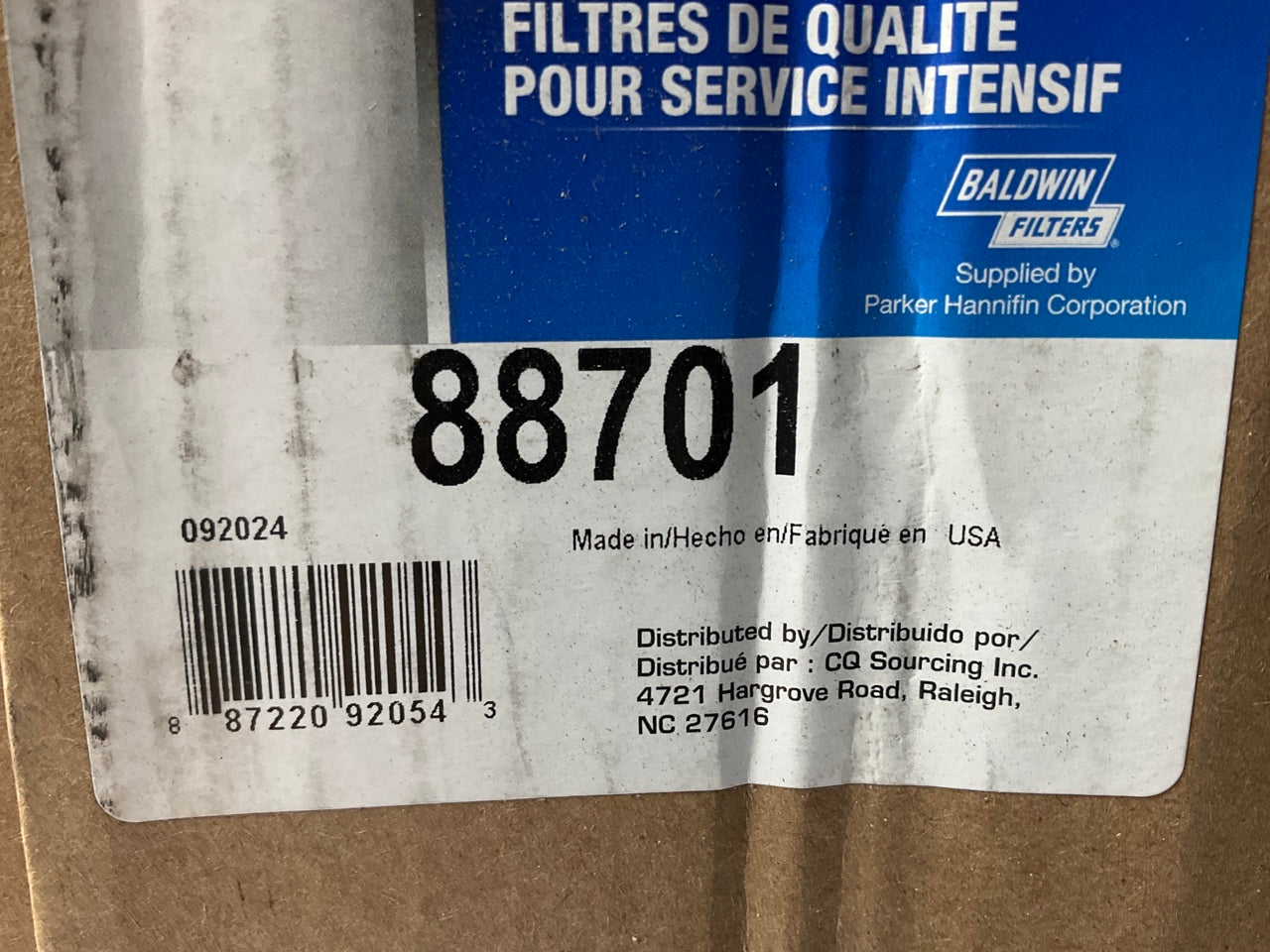 Carquest 88701 Heavy Duty Air Filter Replaces WIX 46701, 131-8822, P832150