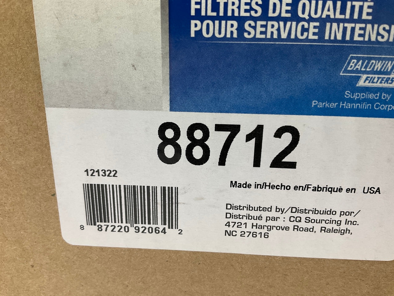 Carquest 88712 Air Filter - Replaces AT81018, S238646, 9Y6845, 1249057H1, 46712
