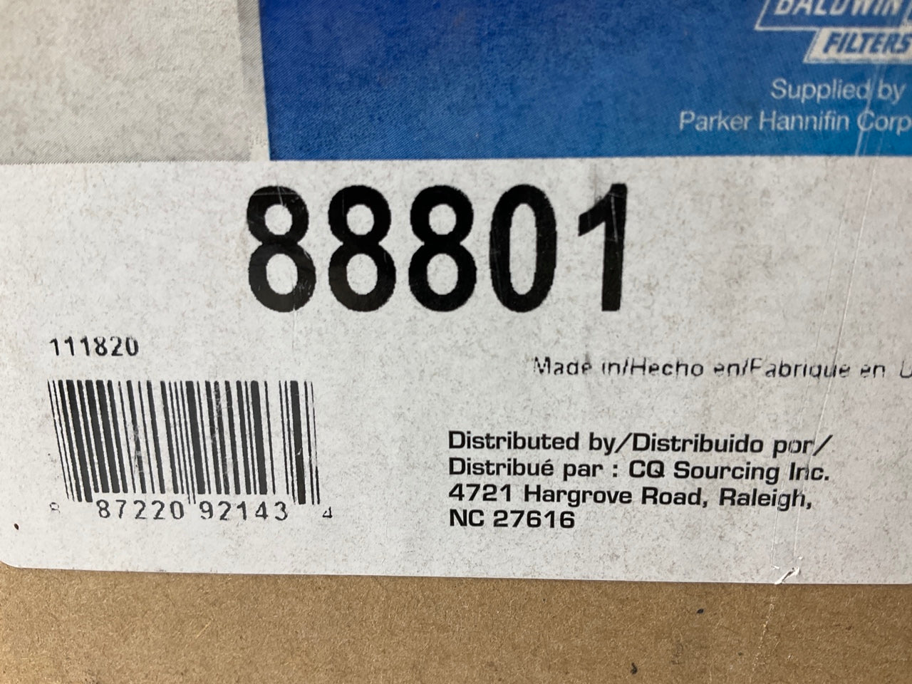 Carquest 88801 Heavy Duty Air Filter Replaces 46801; LAF8583; PA3669-FN, AF4748K