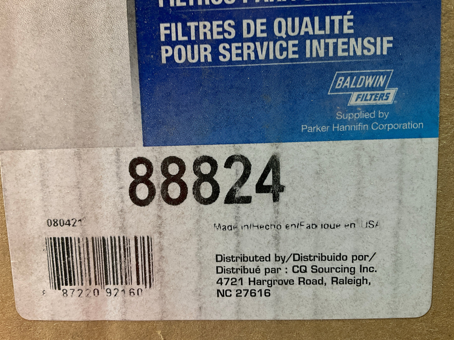 Carquest 88824 Air Filter For Sullair Compressors Replaces 46824, 2250044537
