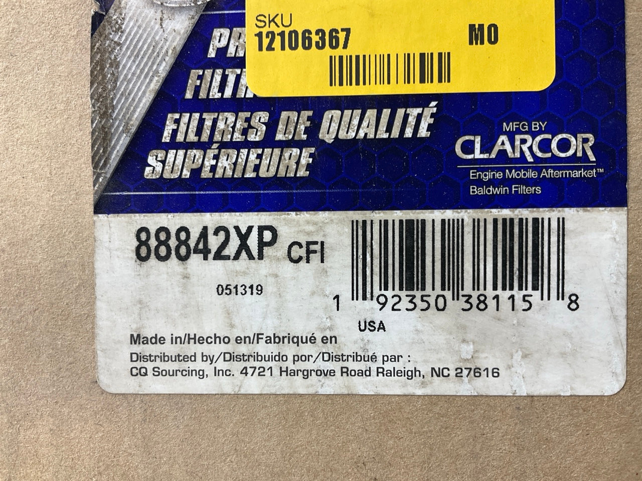 Carquest 88842XP Air Filter - Replaces 46842