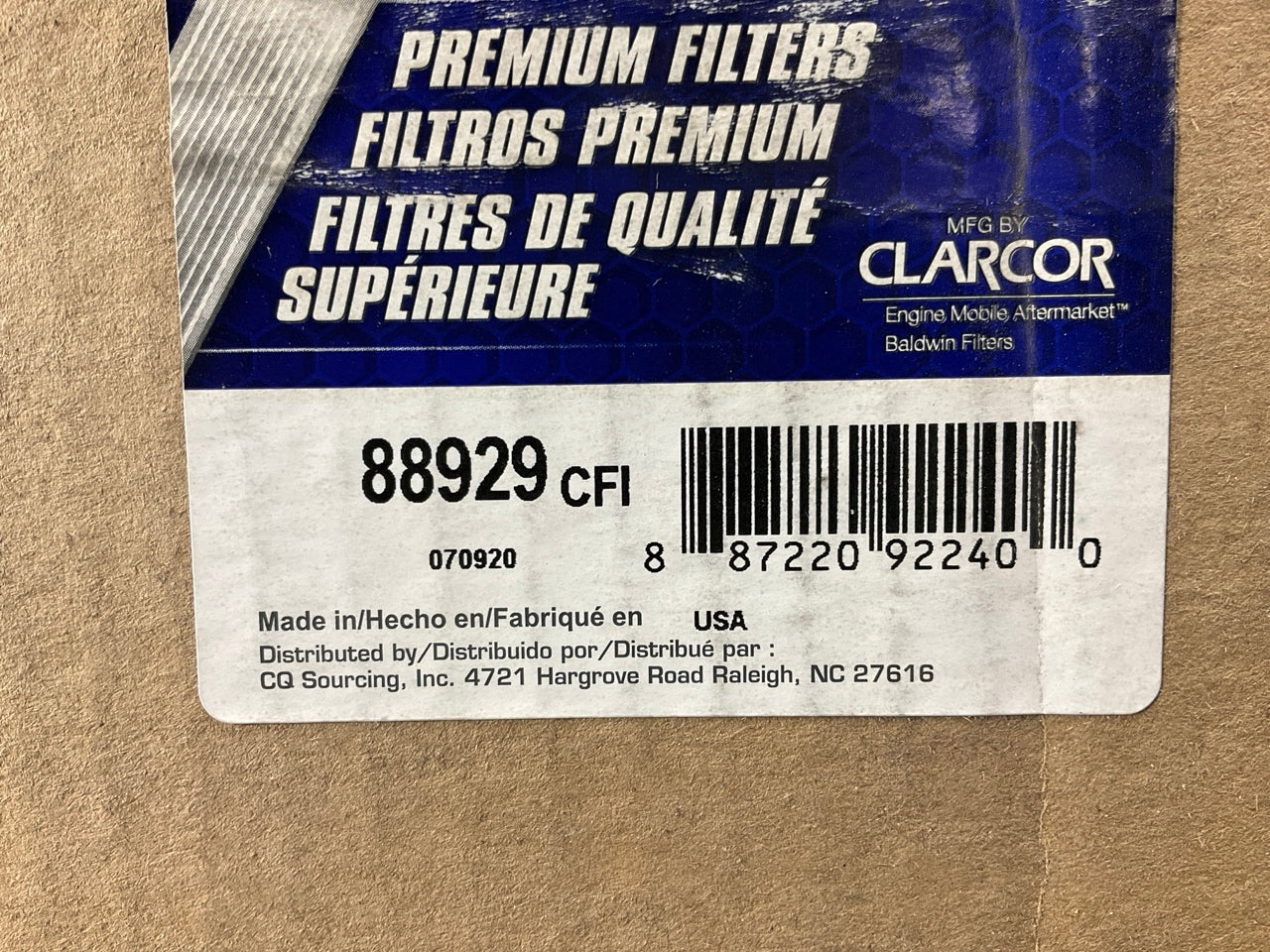 Carquest 88929 Air Filter - Replaces WIX 46929, DONALDSON P544765