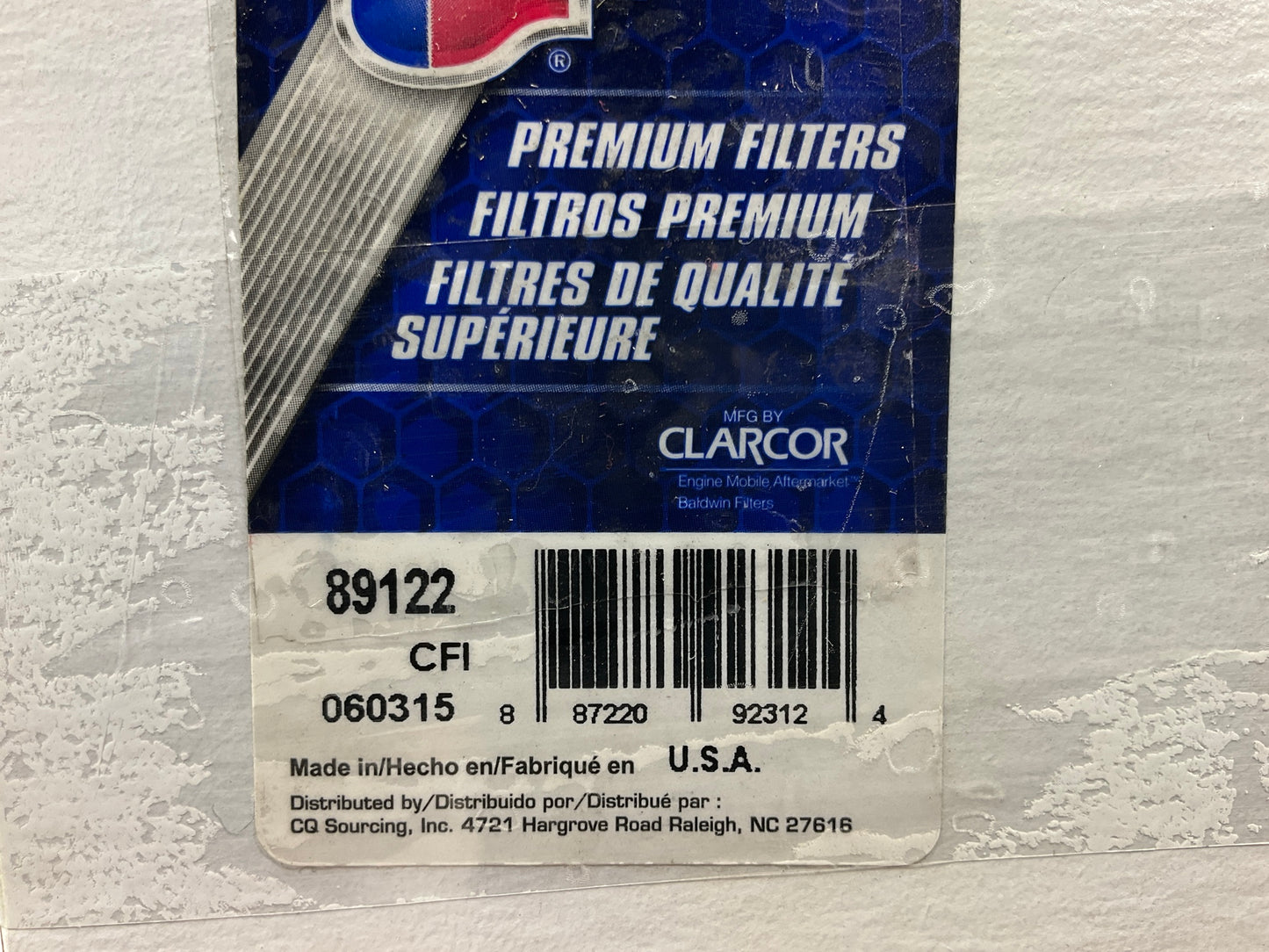 Carquest 89122 Fuel Filter Replaces 24122; FF893; 89034677; TP1496; L3559F