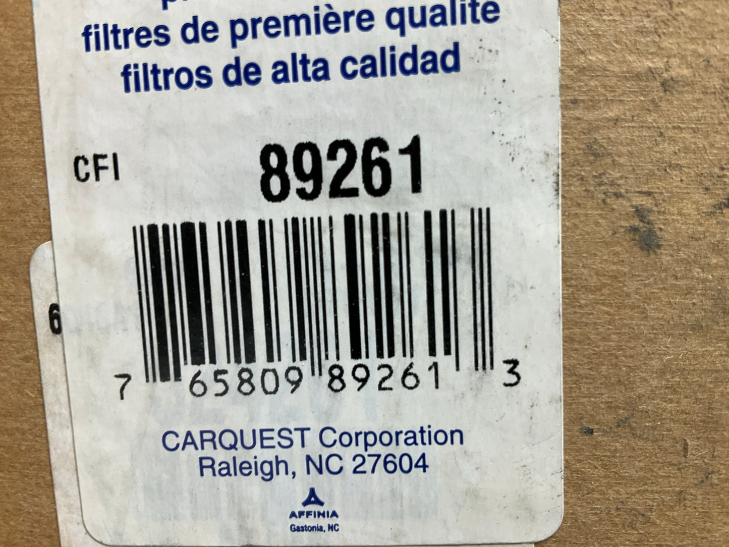 Carquest 89261 Air Filter Primary Wrap - Replaces 24261, P521685