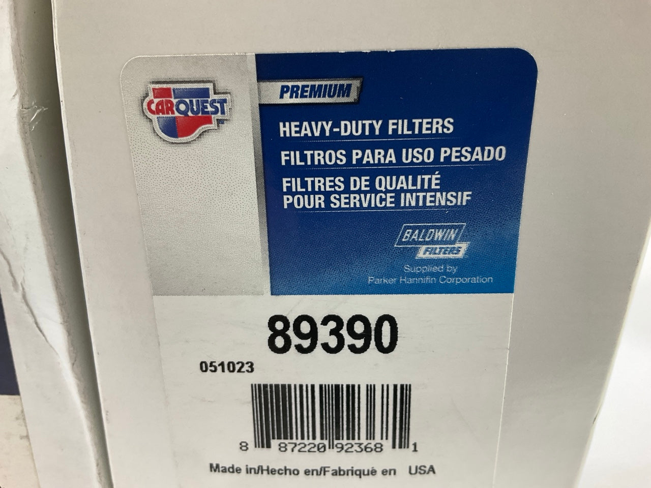 Carquest 89390 Replacement Fuel Filter Element For 24389 Assembly