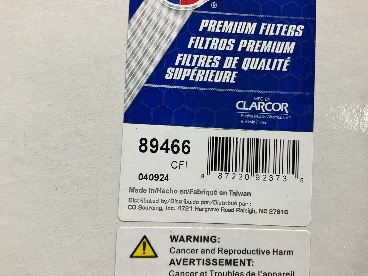 Carquest 89466 Cabin Air Filter - Replaces 3839141C1, PA5679, P628355, AF27958