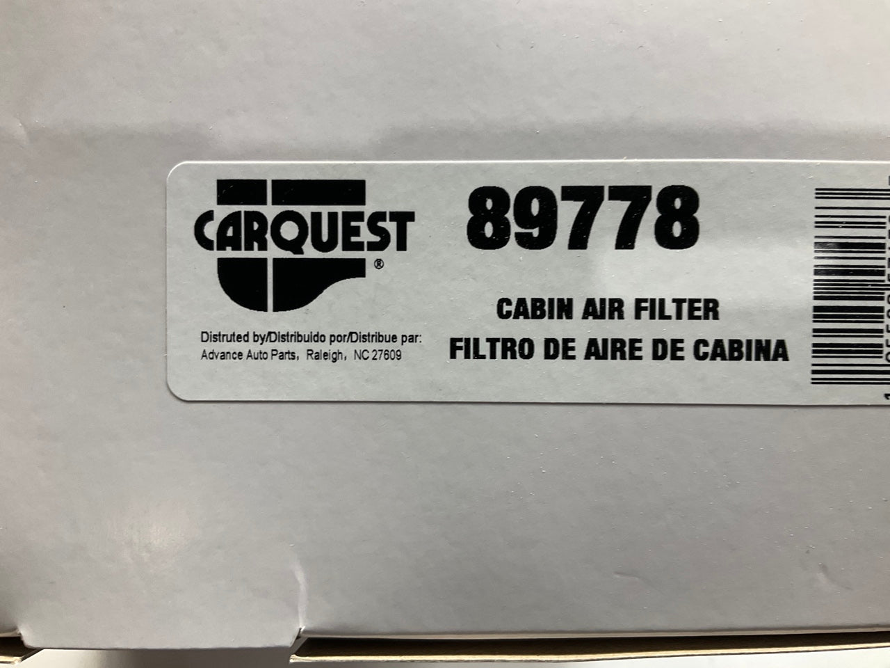 Carquest 89778 Cabin Air Filter