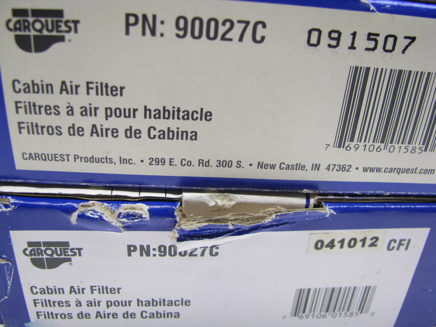(2) Carquest 90027C Cabin Air Filter